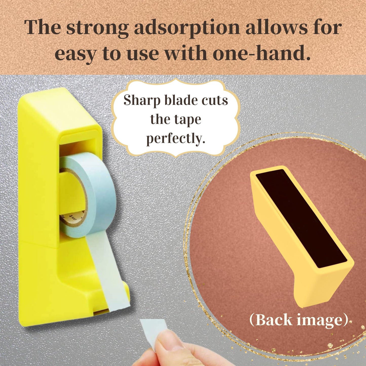 White tape dispenser for refrigerator and whiteboard