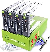 4-Pack 3.5 Inch Hard Drive Caddies with Manual and Labels