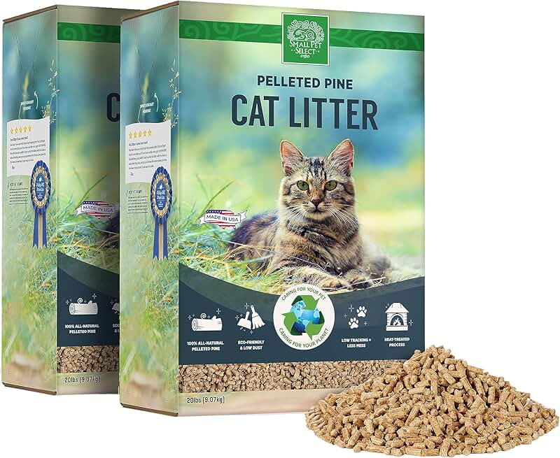 Pelleted Pine Cat Litter for Sifting Boxes, 40lb