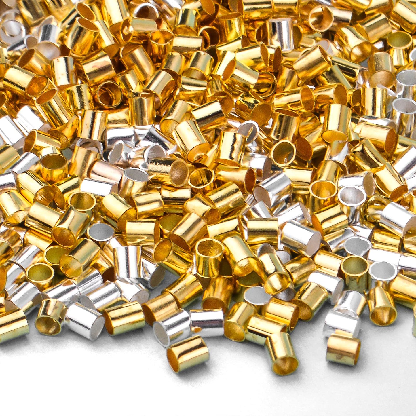 2mm Tube Crimp Beads for Jewelry Making and DIY Accessories