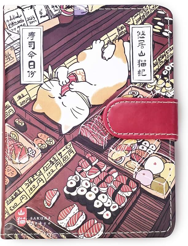 Cute Cartoon Kawaii Composition Notebook with Magnetic Clasp