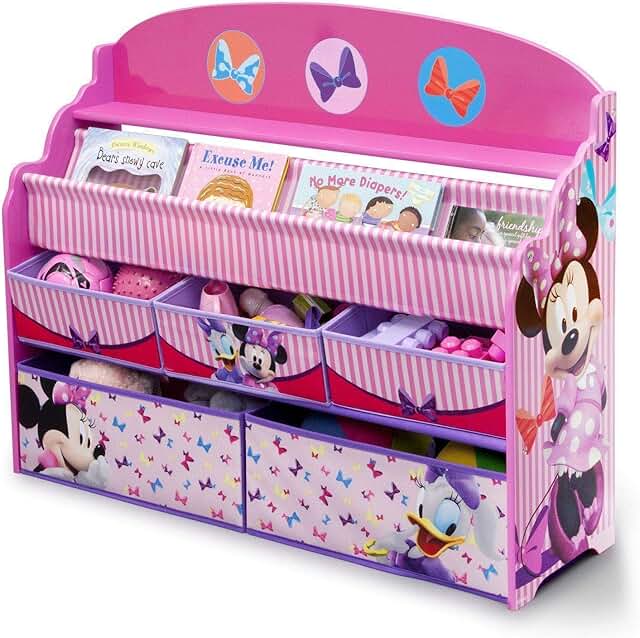 Deluxe Book and Toy Organizer with Minnie Mouse