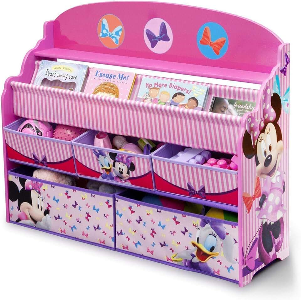 Deluxe Book and Toy Organizer with Minnie Mouse