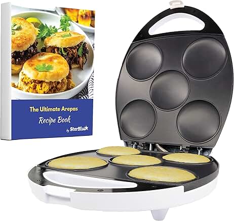 Electric Arepa and Mini Pancake Maker with Free Recipes