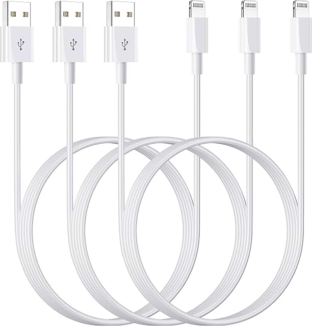 3-Pack 3FT Lightning Charging Cables for iPhone and iPad