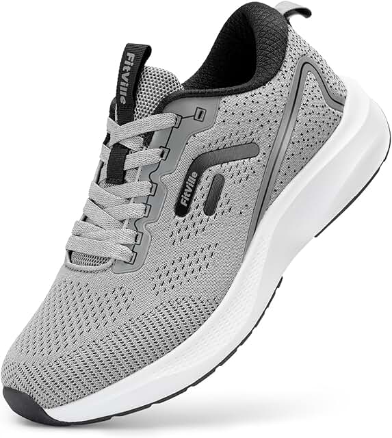 Wide men's walking and running shoes with arch support