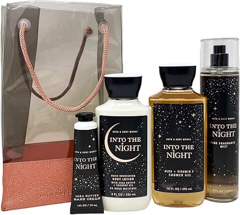 Bath and Body Works Night Gift Set with Lotion, Shower Gel, Fragrance Mist, and Hand Cream