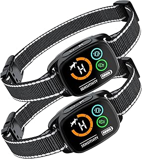 Rechargeable Dog Bark Collar Set with Adjustable Sensitivity