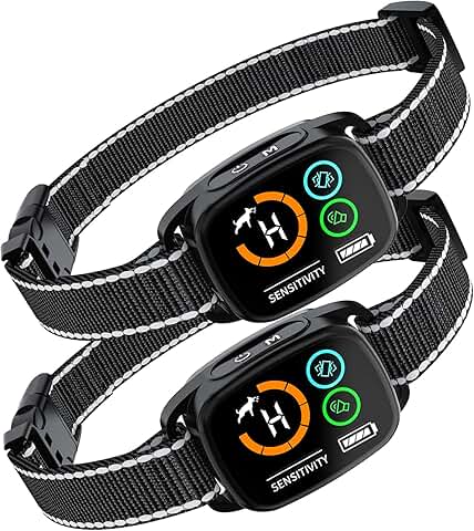 Rechargeable Dog Bark Collar Set with Adjustable Sensitivity