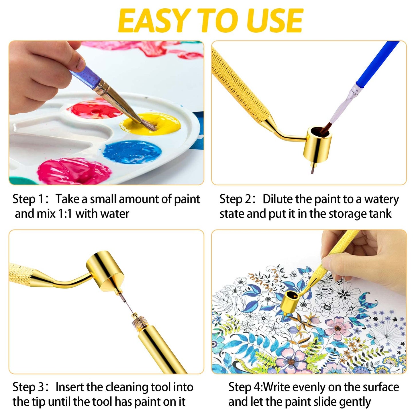 Fine Line Fluid Writer Paint Applicator Pen 0.5 mm