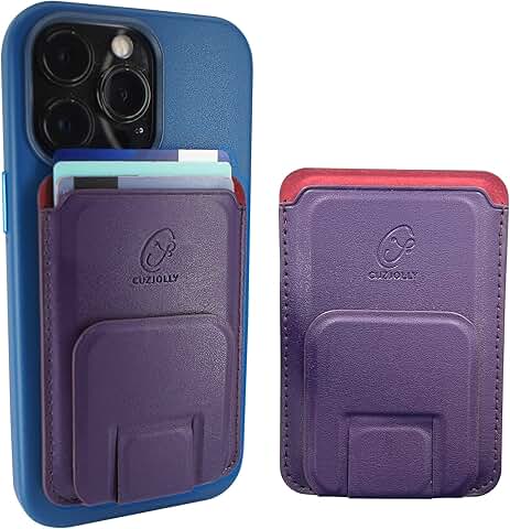Faux Leather Card Holder Wallet with Kickstand for iPhone 12-14 Pro