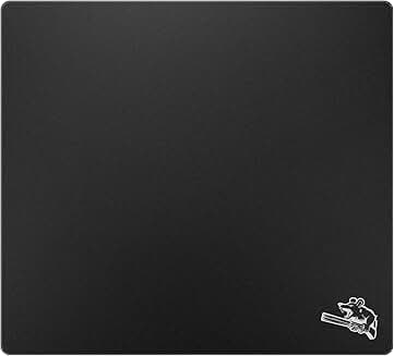 Black 400x500mm Tempered Glass Gaming Mouse Pad