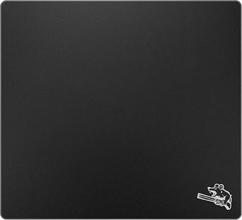 Black 400x500mm Tempered Glass Gaming Mouse Pad