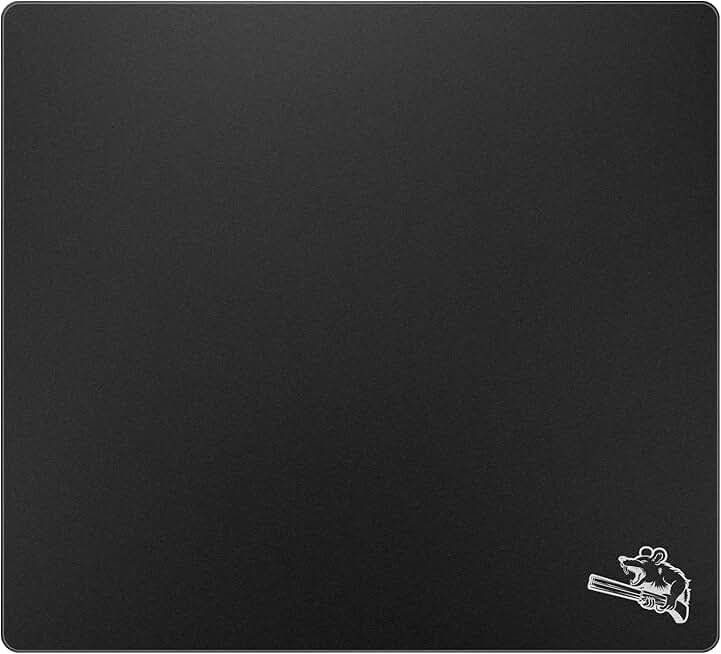 Black 400x500mm Tempered Glass Gaming Mouse Pad