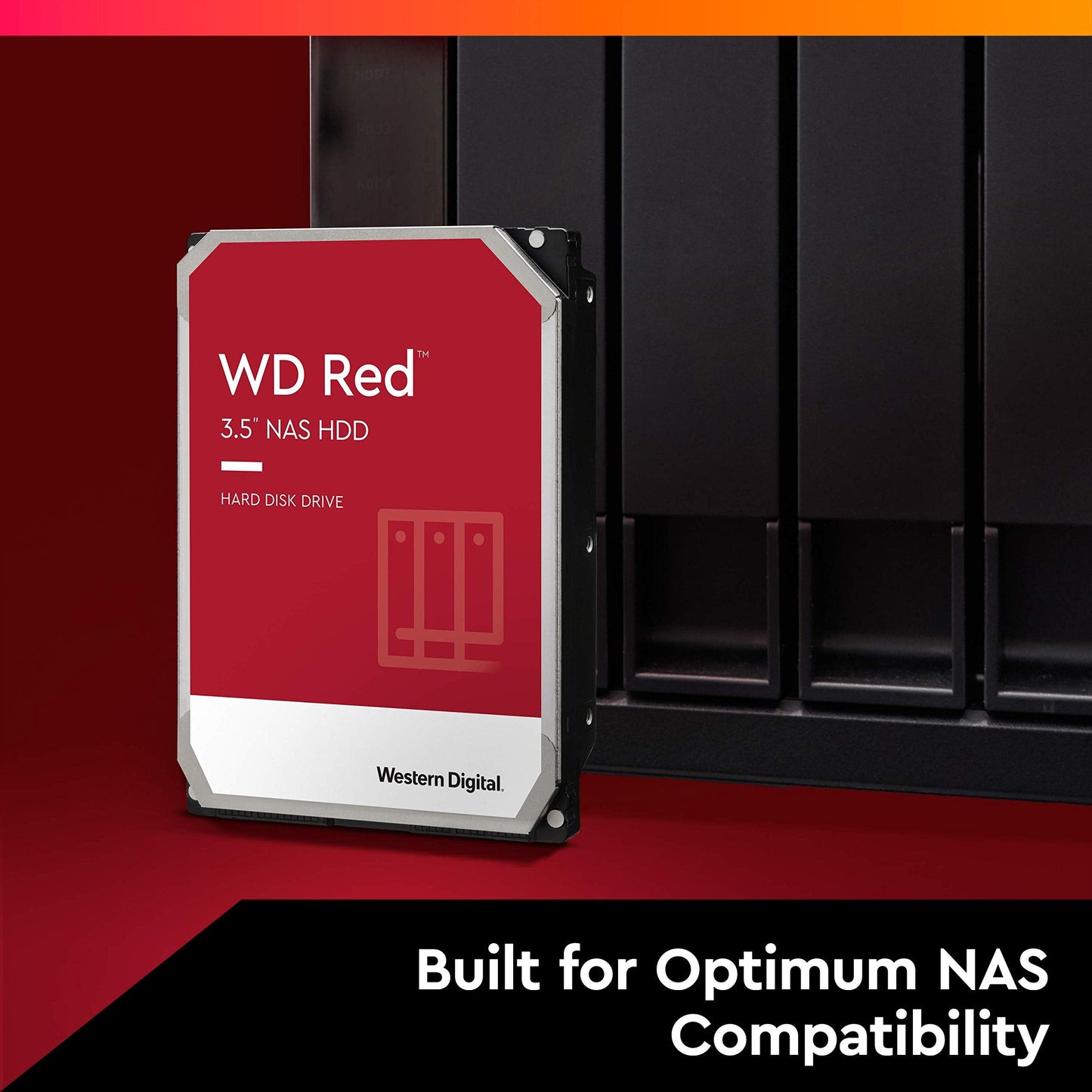 6TB WD Red NAS Internal Hard Drive HDD - 5400 RPM, SATA 6 Gb/s, SMR, 256MB Cache, 3.5" - WD60EFAX