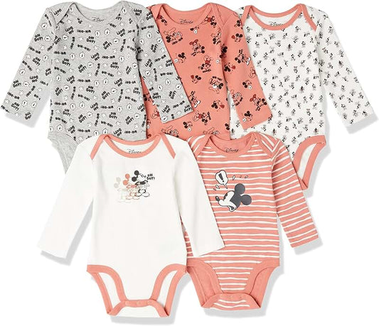 Unisex Baby Long-Sleeve Bodysuits Pack of 5