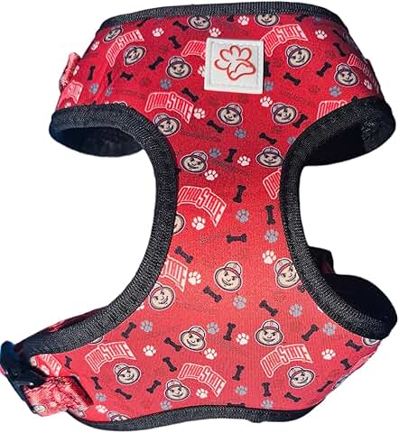 Medium Ohio State Buckeye Pet Harness