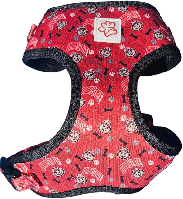 Medium Ohio State Buckeye Pet Harness