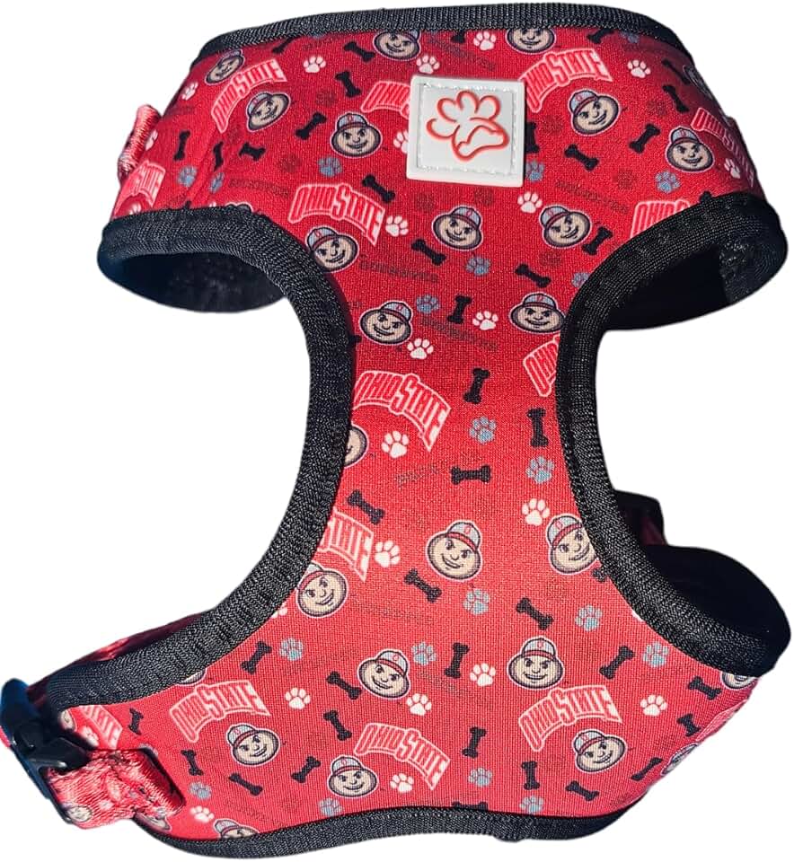 Medium Ohio State Buckeye Pet Harness