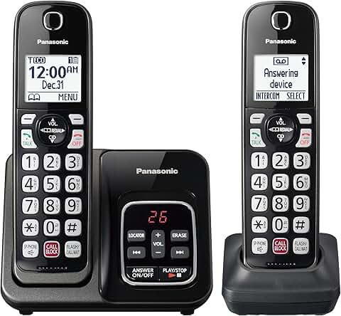 Cordless Phone with Answering Machine and Call Block