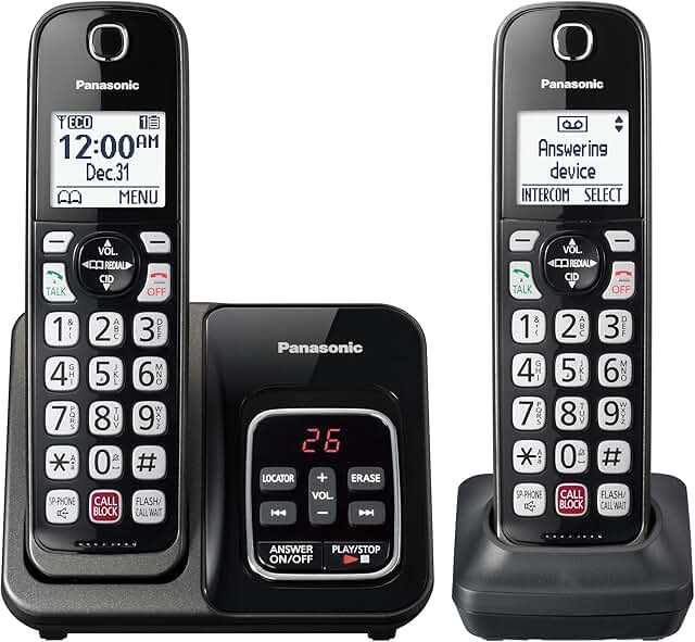 Cordless Phone with Answering Machine and Call Block