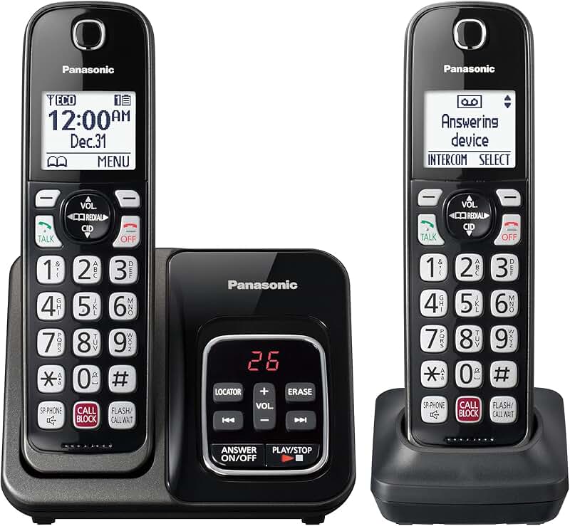 Cordless Phone with Answering Machine and Call Block