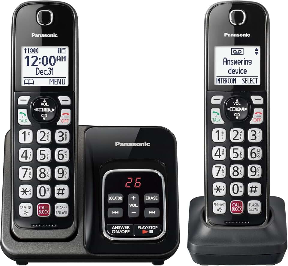 Cordless Phone with Answering Machine and Call Block