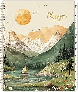 2026 Weekly and Monthly Planner with Tabs and Pocket
