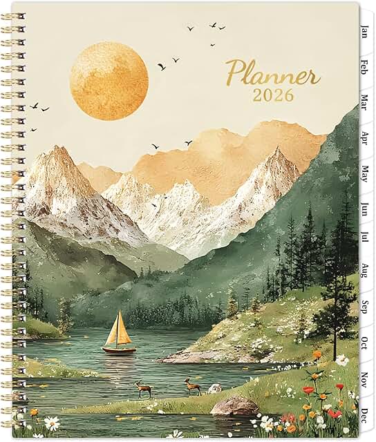 2026 Weekly and Monthly Planner with Tabs and Pocket