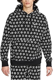Men's Monogram Fleece Hoodie in Black and Multi-Color