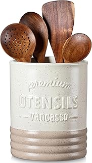 Large Ceramic Utensil Holder for Kitchen Counter