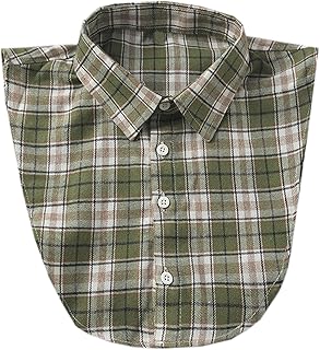 Women's Classic Plaid Fake Collar for Shirts