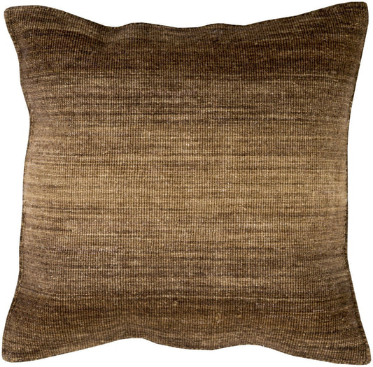 CZ004-2020D Chaz Down Fill 20" Square Pillow, 20 X 20 X 5, Tan, Chocolate