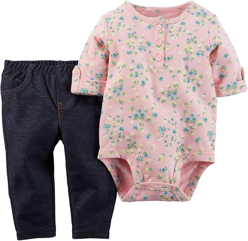 Baby girls' two-piece printed set
