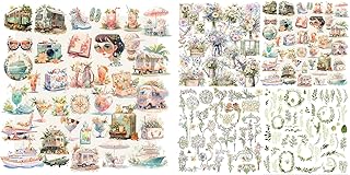 5 Pack Vintage Junk Journal and Scrapbooking Stickers
