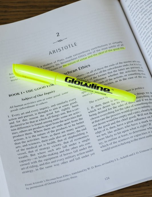 Yellow Pocket Highlighter Sticks, 4 Pack