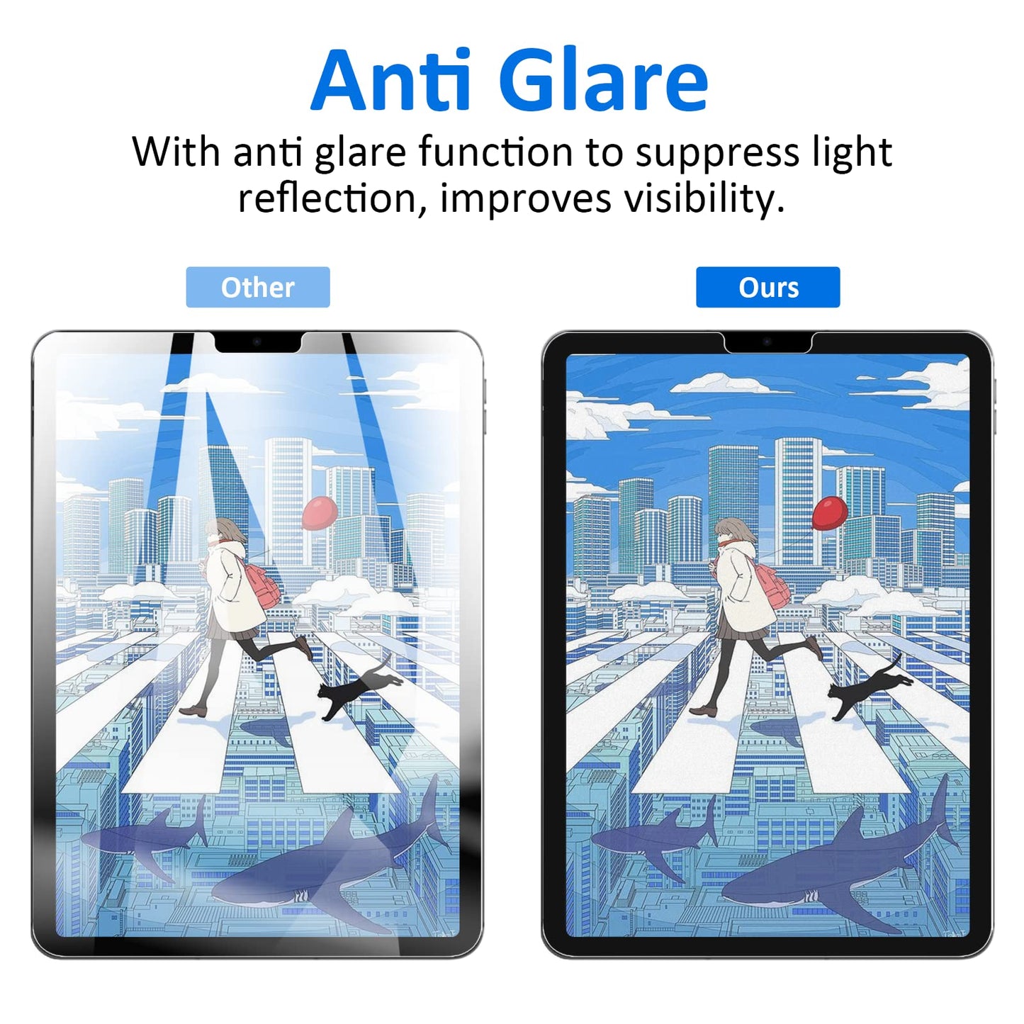 [2 Pack] Matte Glass Screen Protector Compatible with iPad Air 5th Generation 2022 10.9 inch, [Install Frame] Anti Glare/Fingerprint Free/Bubble Free/9H Tempered Glass iPad Air 5