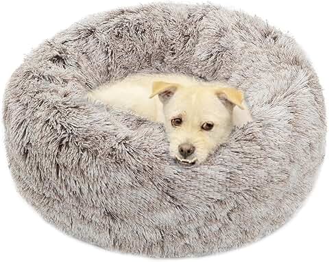 Large Soft Round Dog Bed for Comfort and Anxiety
