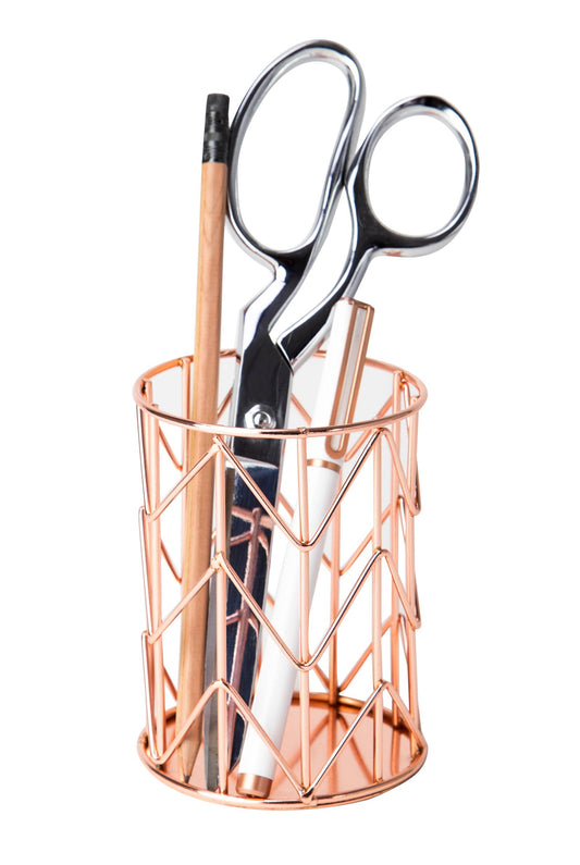 Rose Gold Wire Pencil Cup