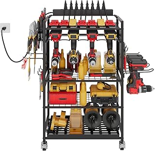 Rolling Tool Organizer with Charging Station