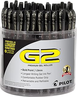 Black Gel Pens, 1 mm, Pack of 48