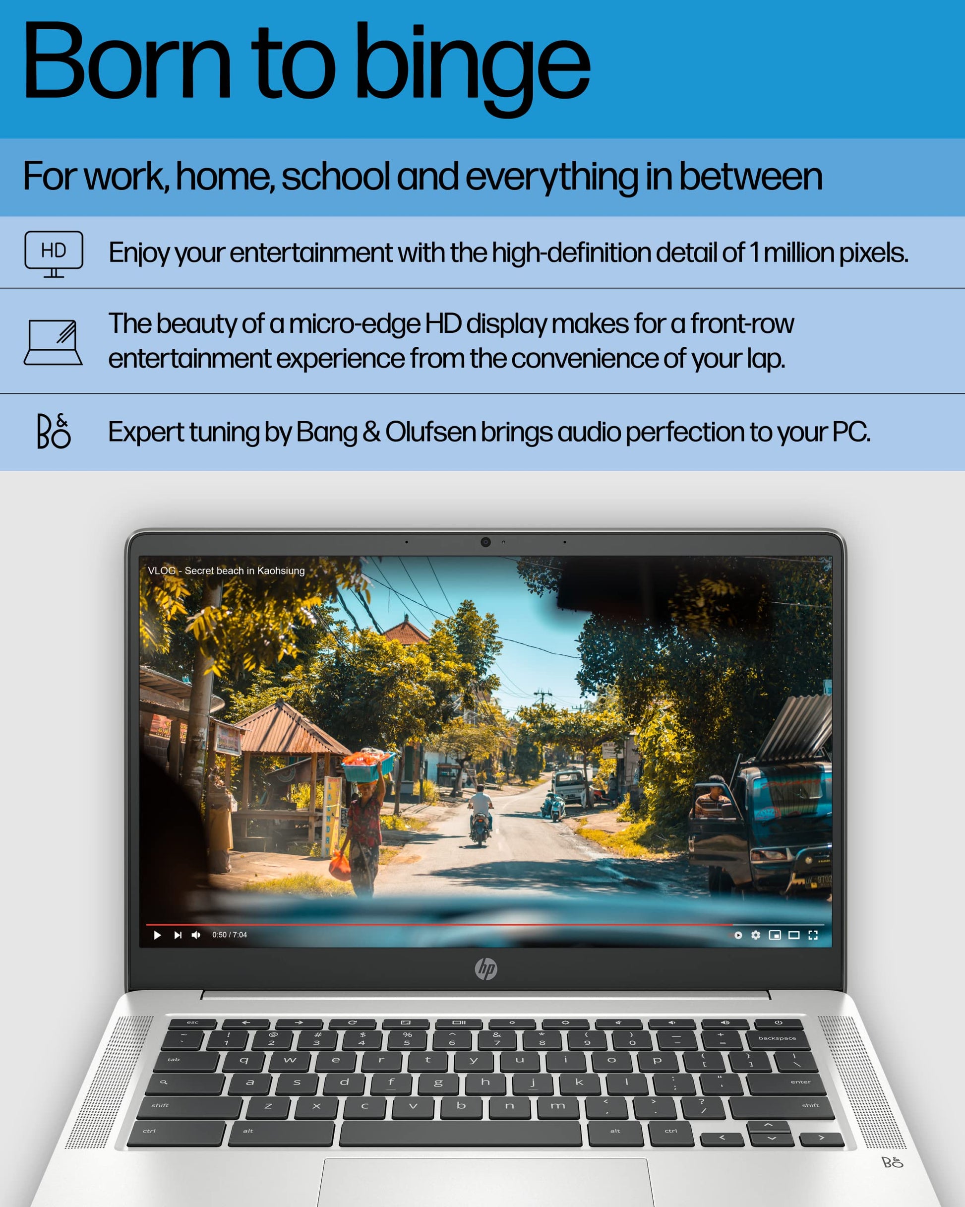 Chromebook 14 Laptop, Intel Celeron N4120, 4 GB RAM, 64 GB eMMC, 14" HD Display, Chrome OS, Thin Design, 4K Graphics, Long Battery Life, Ash Gray Keyboard (14a-na0226nr, 2022, Mineral Silver)