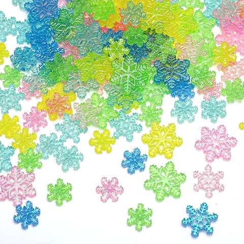 250 Tiny Mini Resin Snowflake Christmas Decorations