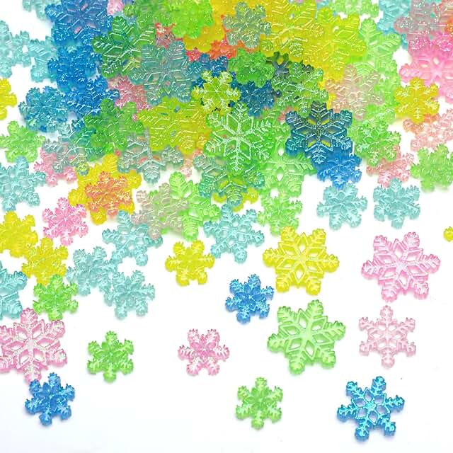 250 Tiny Mini Resin Snowflake Christmas Decorations