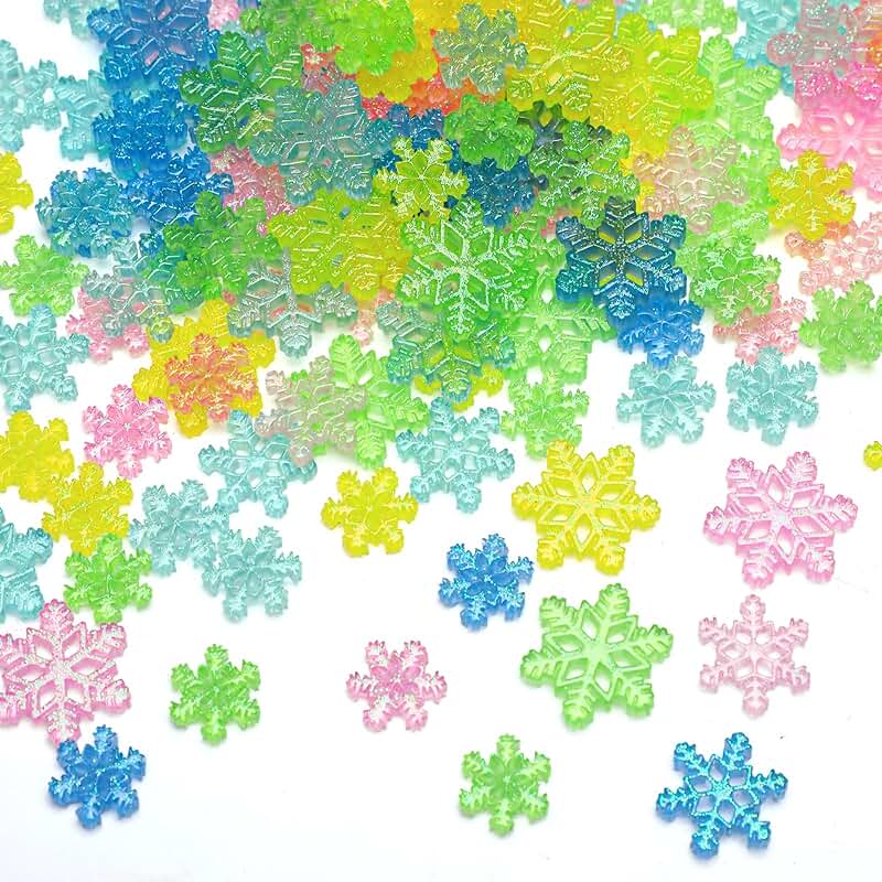 250 Tiny Mini Resin Snowflake Christmas Decorations