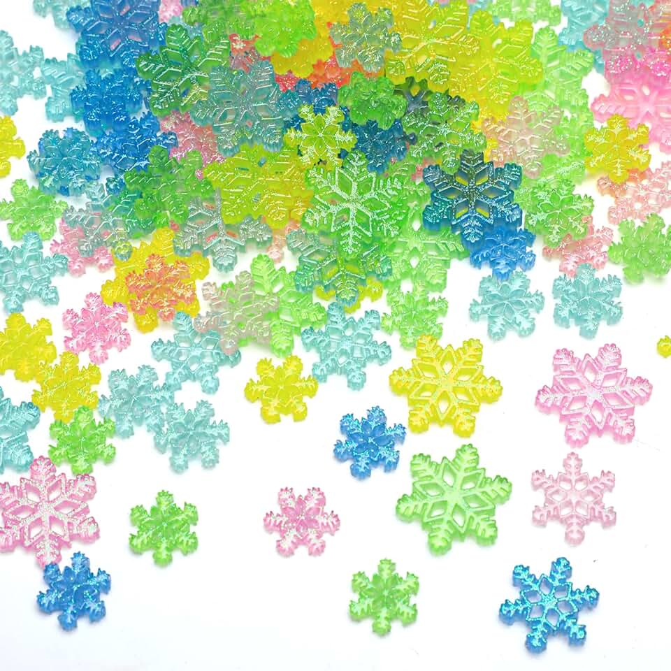 250 Tiny Mini Resin Snowflake Christmas Decorations