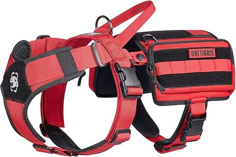 Service Dog Vest with Pouches for Small to Large Dogs