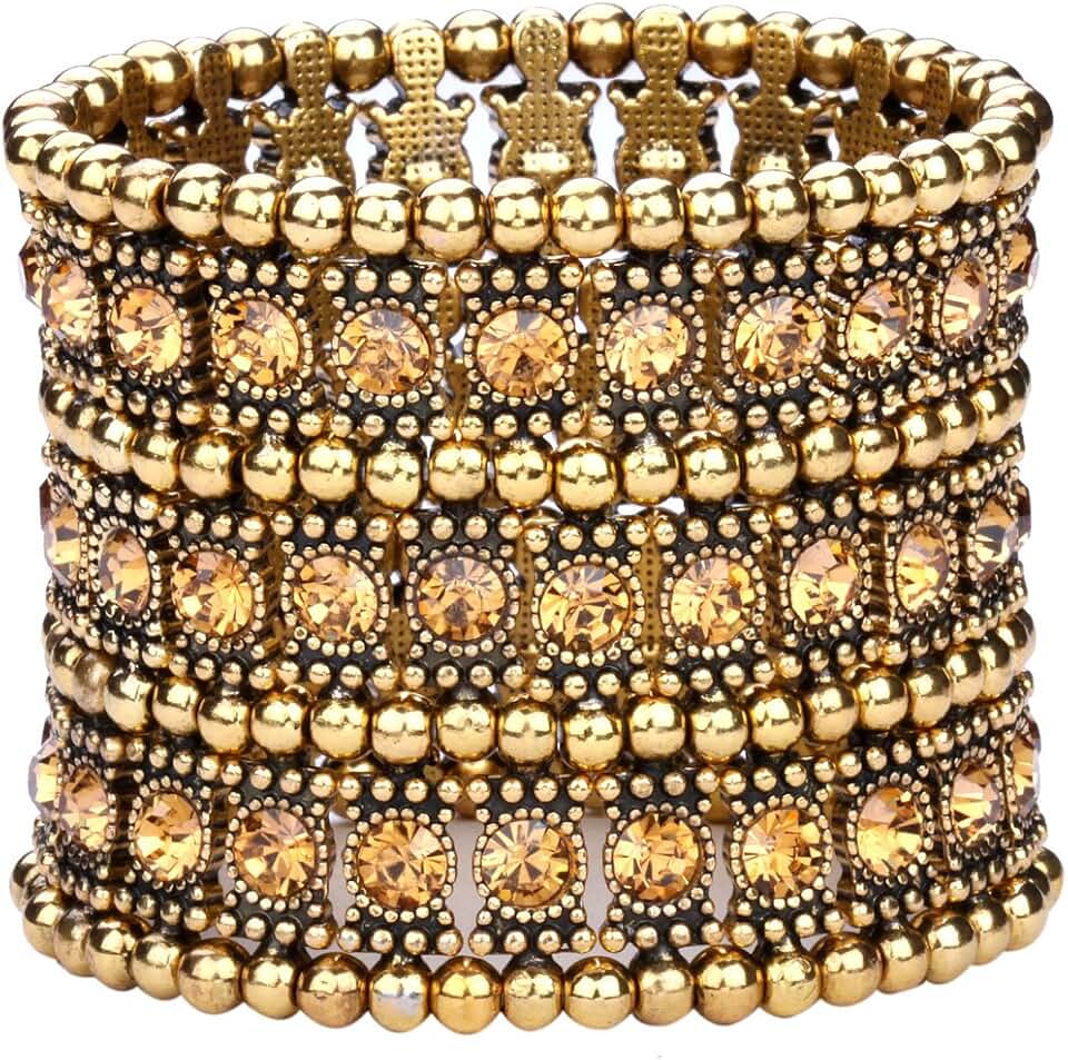 Women's Multilayer Wide Stretch Cuff Bracelets