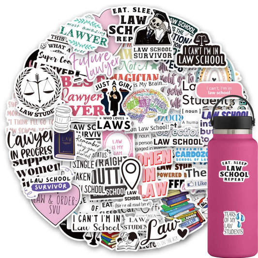 Law School Stickers Pack for Laptop and Water Bottle