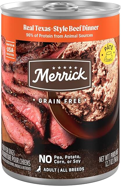 Grain-Free Natural Canned Dog Food with Beef, 12 Pack